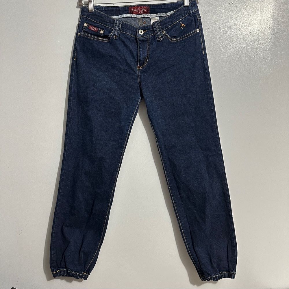 Baby phat blue jeans withh elastic legs size 13